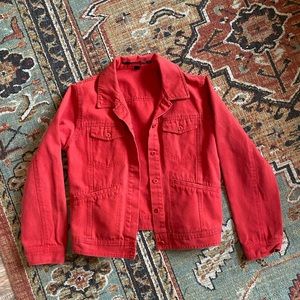 Bright red 100% cotton jacket